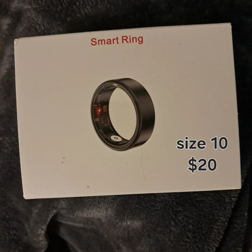 Smart Ring Size 10 in Black - Health & Notification Wearable